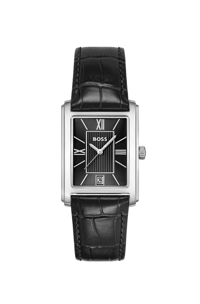 שעון יד Hugo Boss Principle 1514277 - עור שחור אלגנטי לגבר