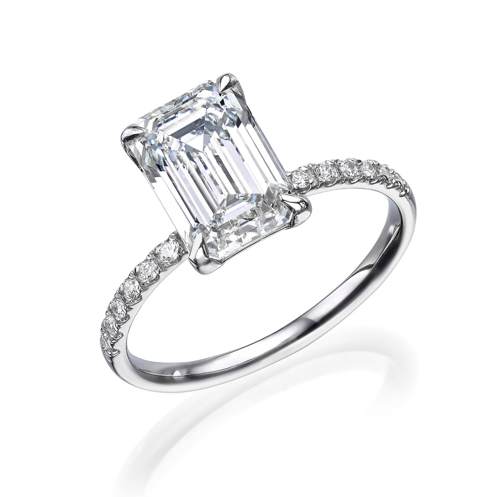 טבעת אירוסין אמרלד זהב 1.5 קרט - תכשיטי חביב - זהב יוקרתי -טבעת אירוסין 