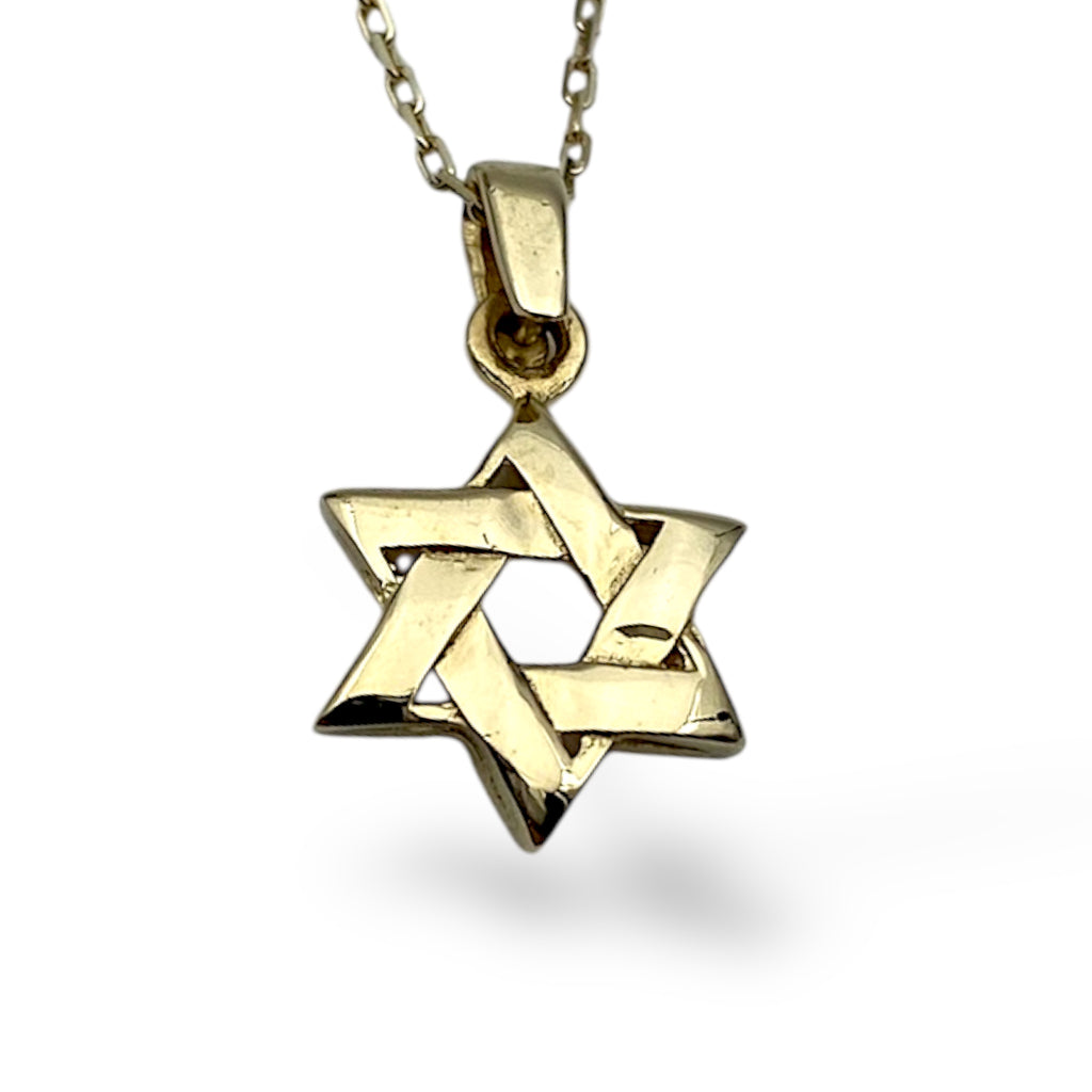 תליון מגן דוד דגם Do6 מזהב צהוב 14 קראט יוקרתי לנשים וגברים - תכשיטי חביב 